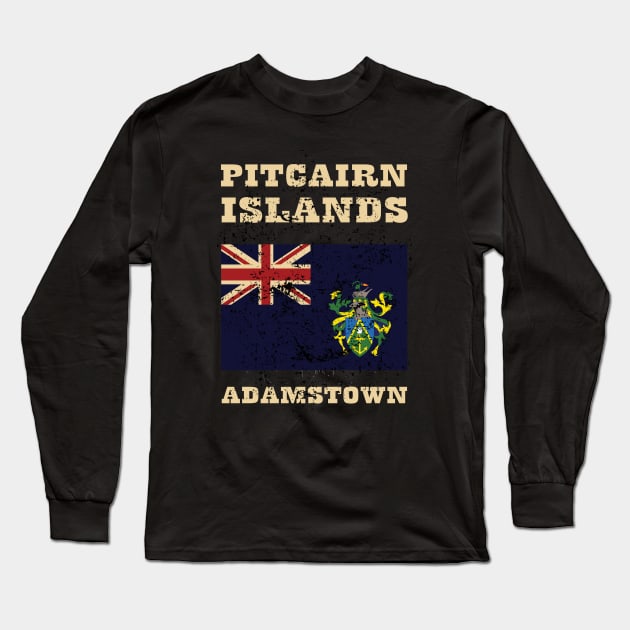 Flag of Pitcairn Islands Long Sleeve T-Shirt by KewaleeTee